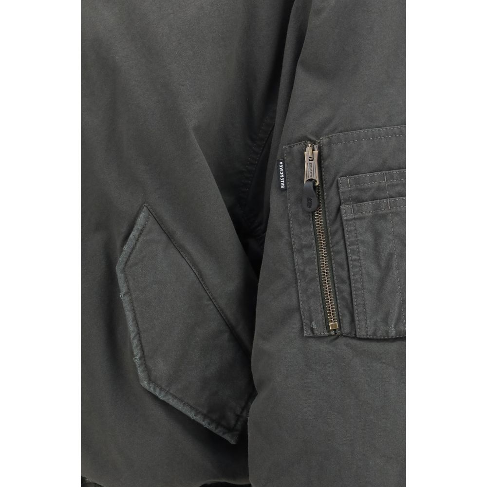 Balenciaga Grauer Bomber aus Baumwolle-3