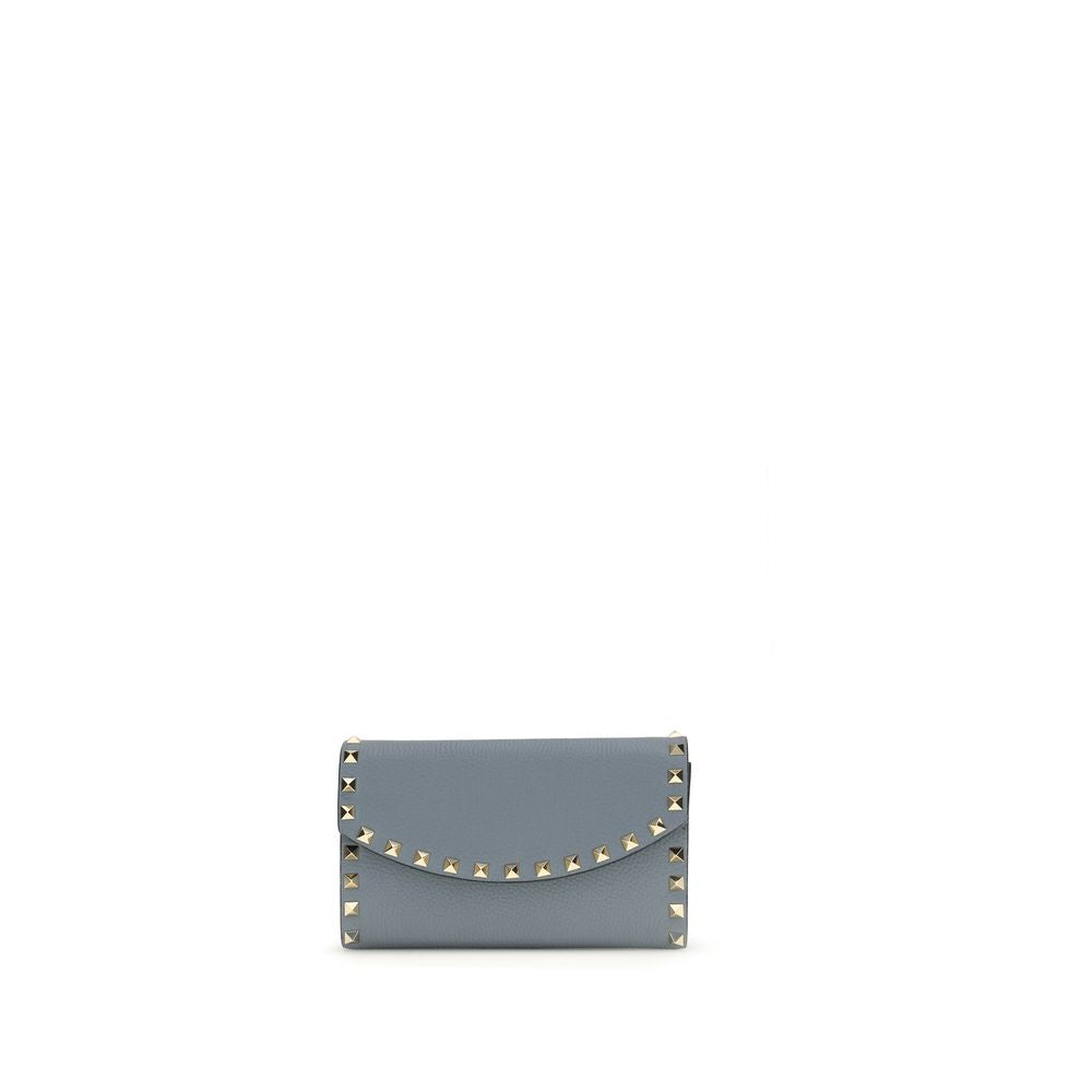 Valentino Garavani Bos Taurus blue calfskin wallet-1