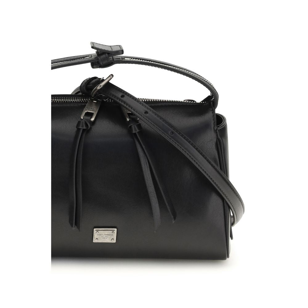 Dolce & Gabbana Black Calfskin Bos Taurus Handbag-4