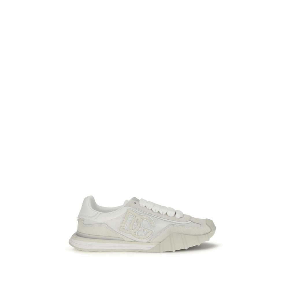 Dolce & Gabbana White Bos Taurus Calfskin Sneakers-1