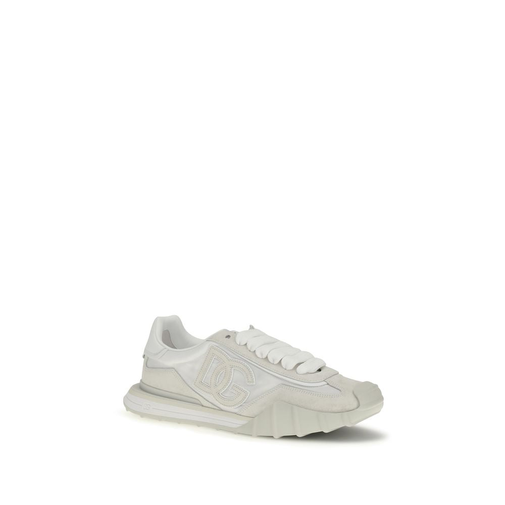 Dolce & Gabbana White Bos Taurus Calfskin Sneakers-2
