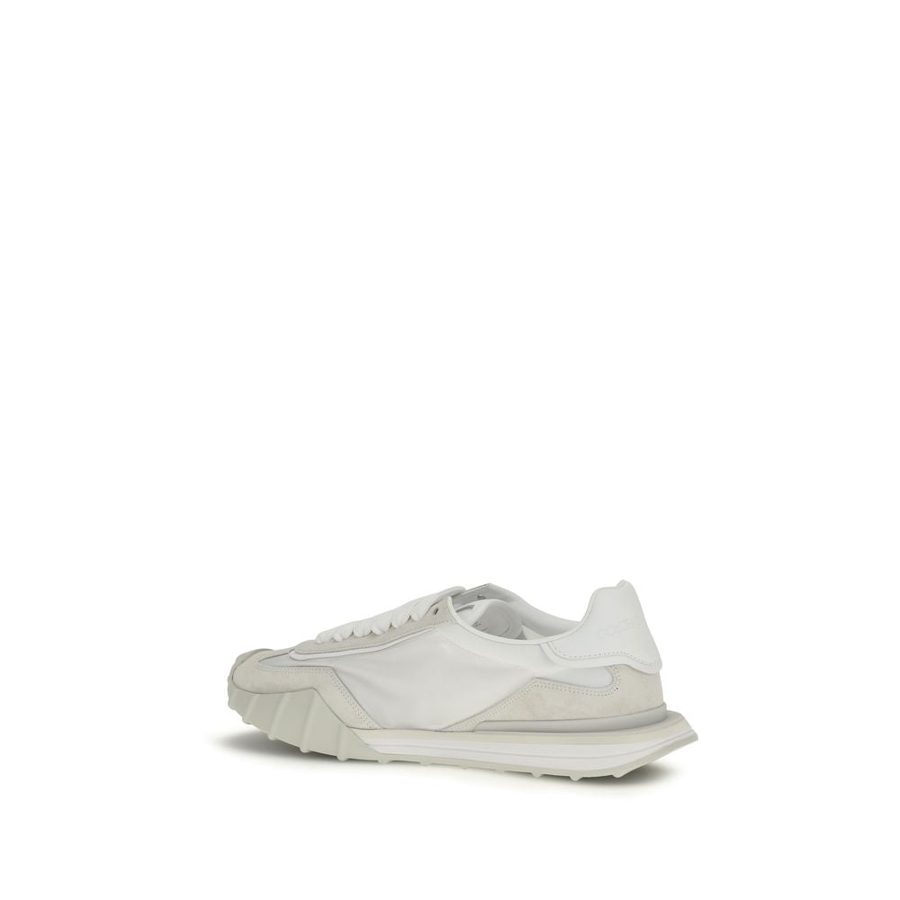 Dolce & Gabbana White Bos Taurus Calfskin Sneakers-3