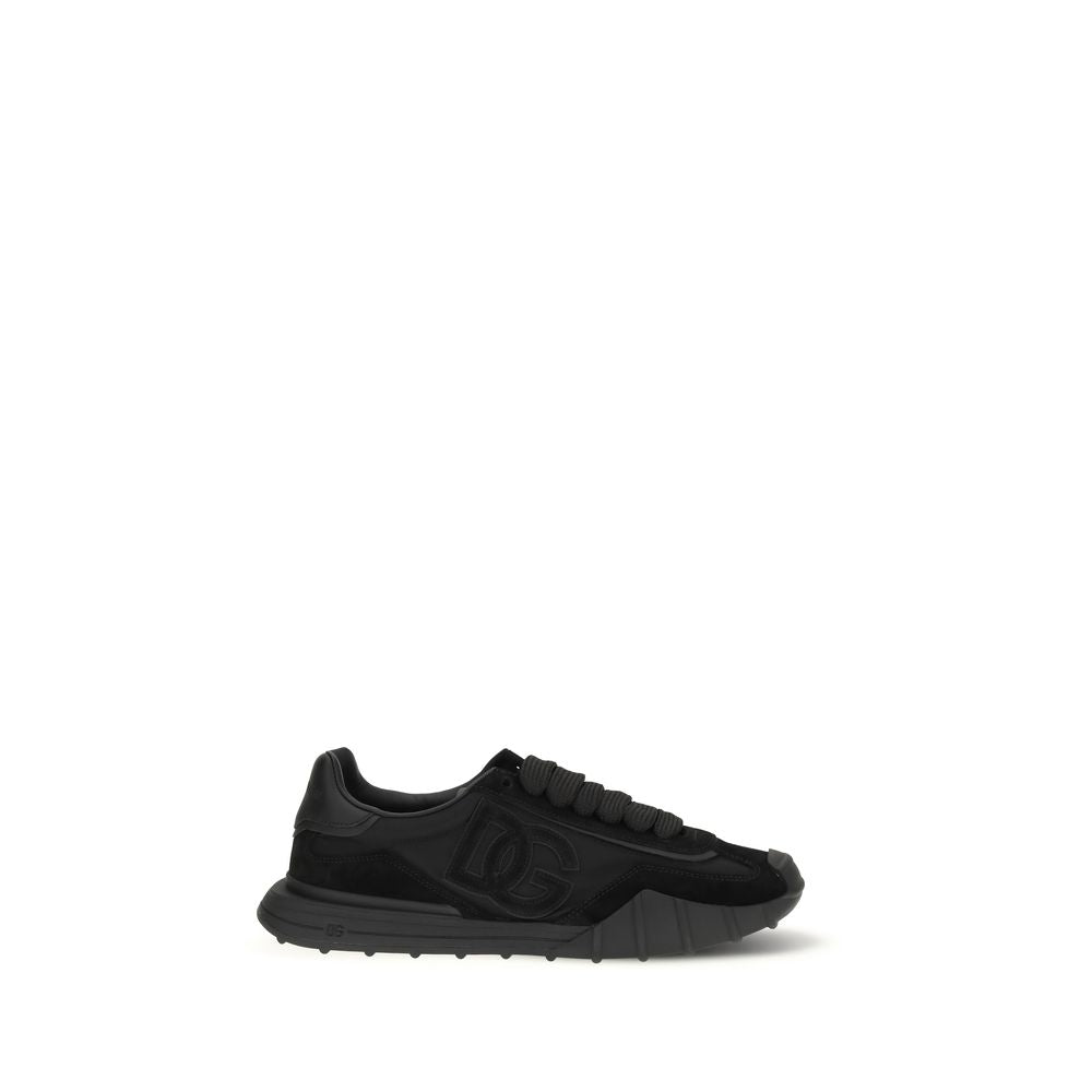 Dolce & Gabbana Black Bos Taurus Calfskin Sneakers-1