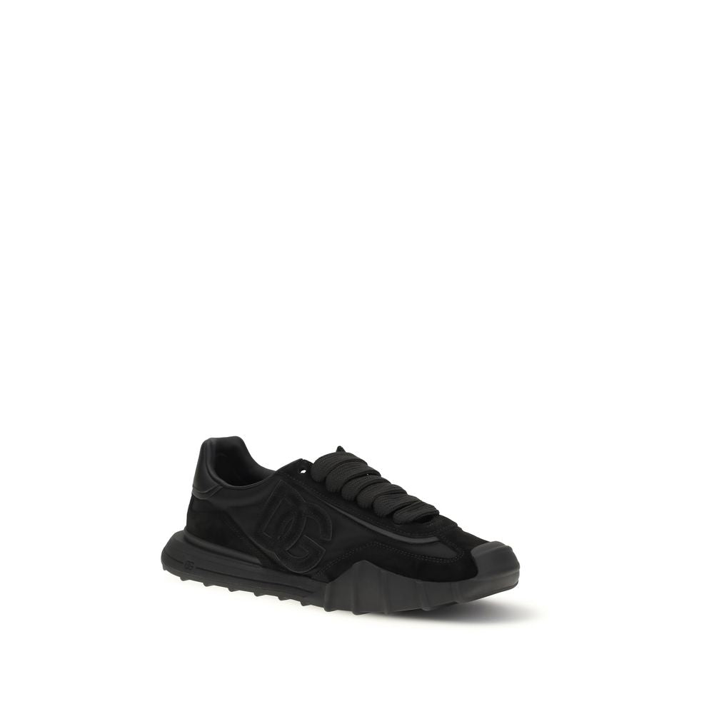 Dolce & Gabbana Black Bos Taurus Calfskin Sneakers-2