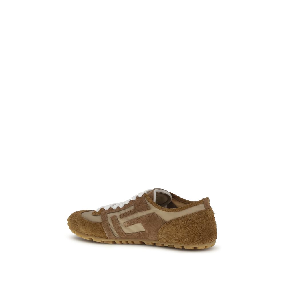 Balmain Beige Calf Leather Bos Taurus Athletic Sneakers-3
