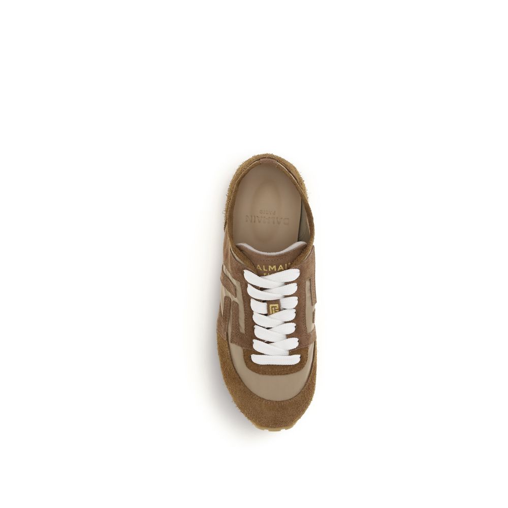 Balmain Beige Calf Leather Bos Taurus Athletic Sneakers-4