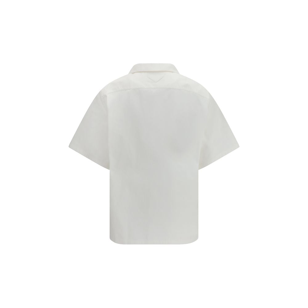 Prada Weißes Baumwollhemd mit Muster-2