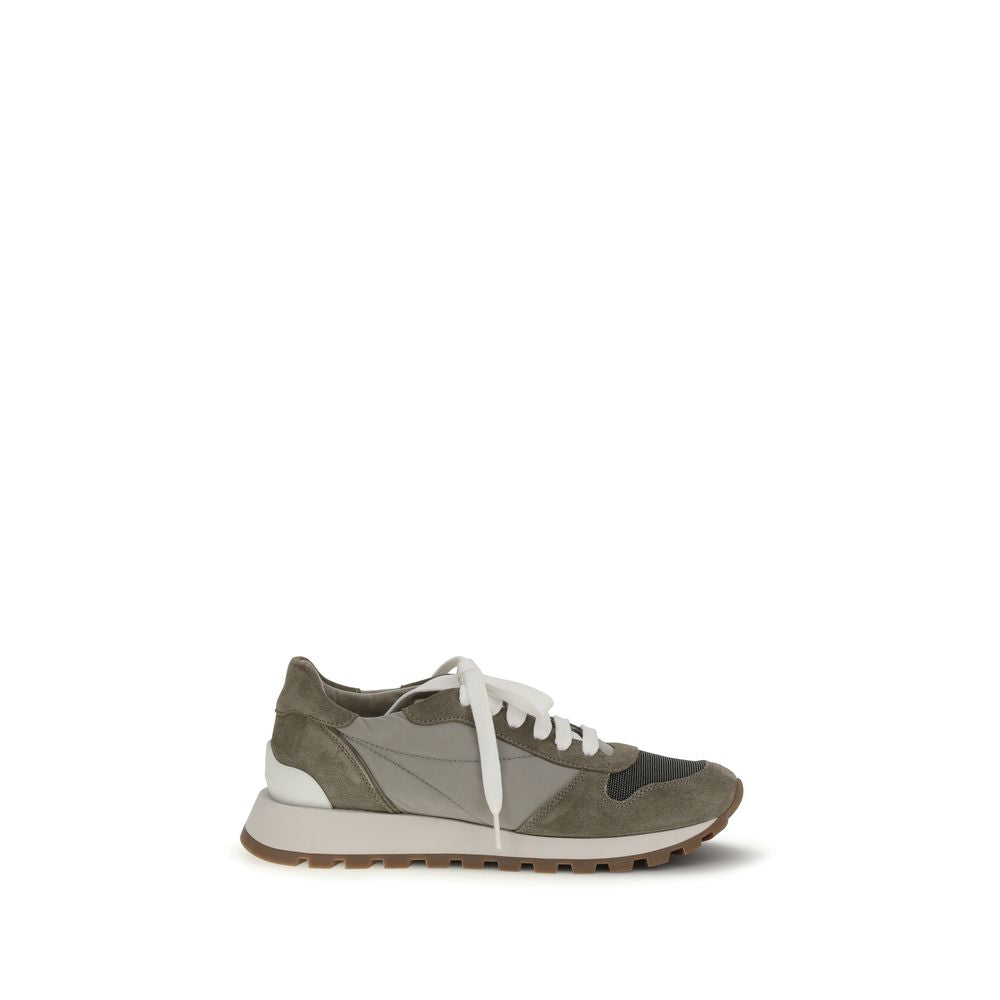 Brunello Cucinelli Two-tone polyester athletic-style sneakers-1