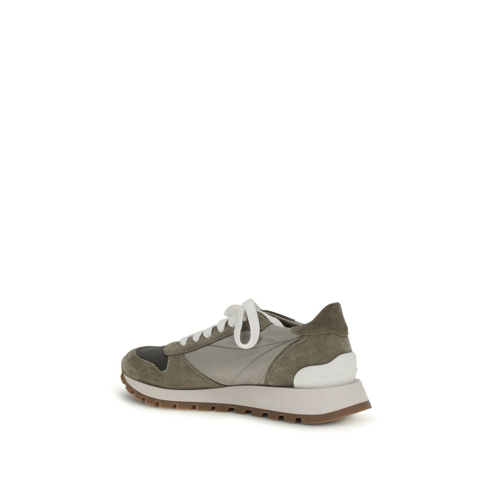 Brunello Cucinelli Two-tone polyester athletic-style sneakers-3