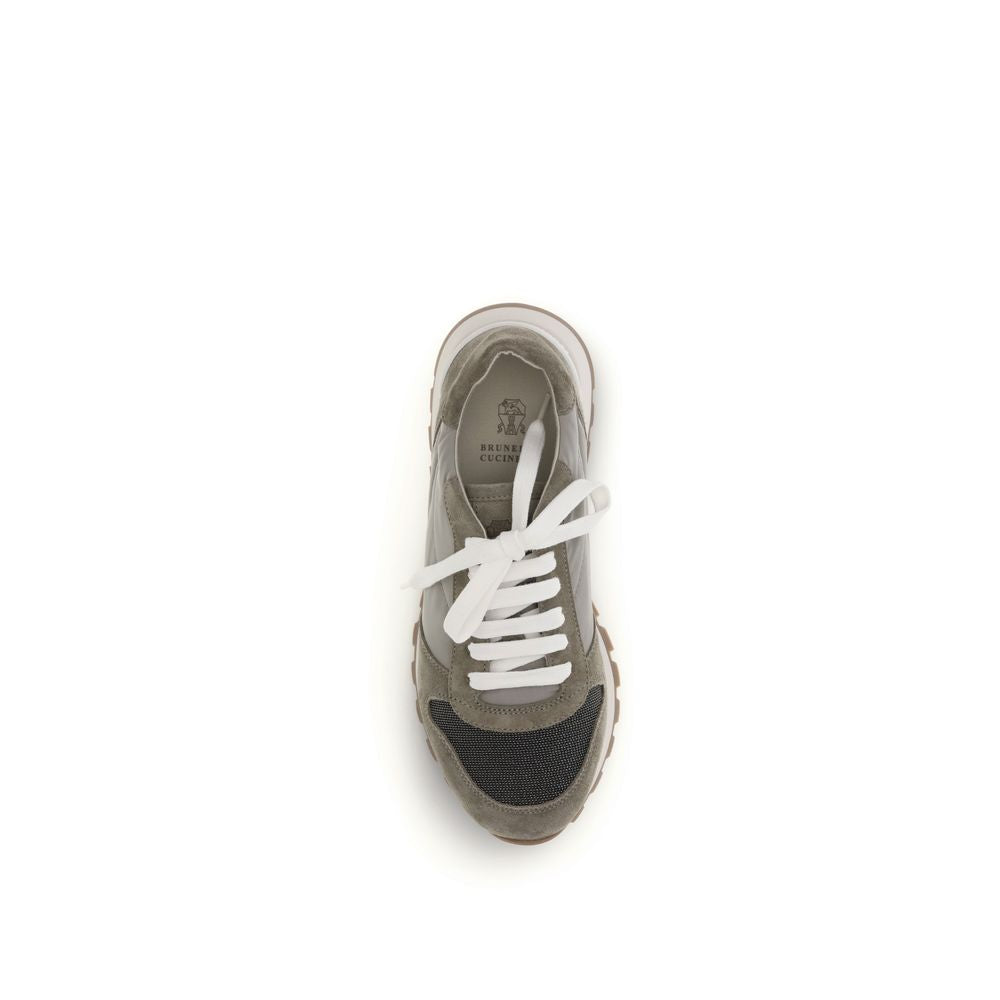 Brunello Cucinelli Two-tone polyester athletic-style sneakers-4