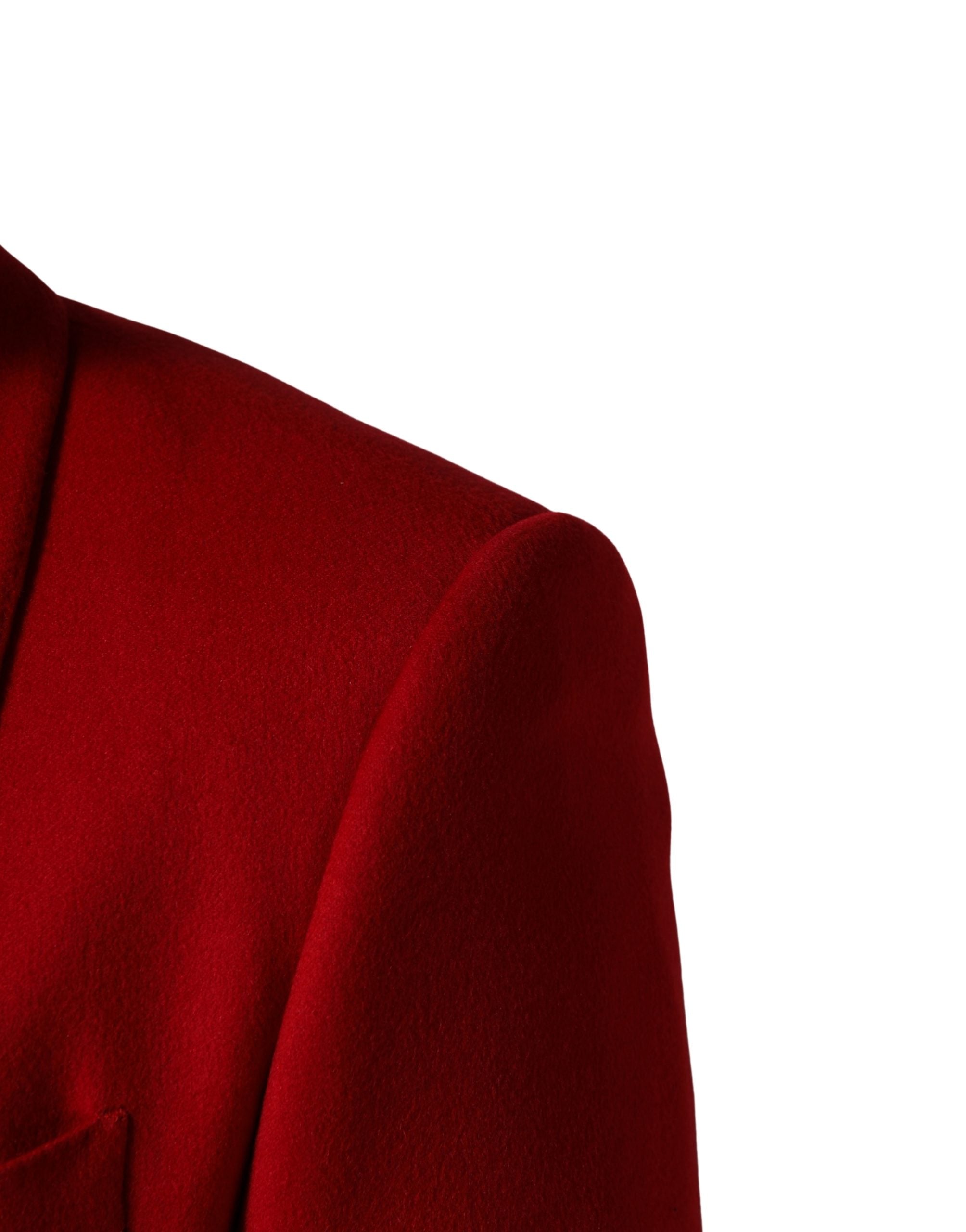 Dolce & Gabbana Red Cashmere One-Button Blazer-6
