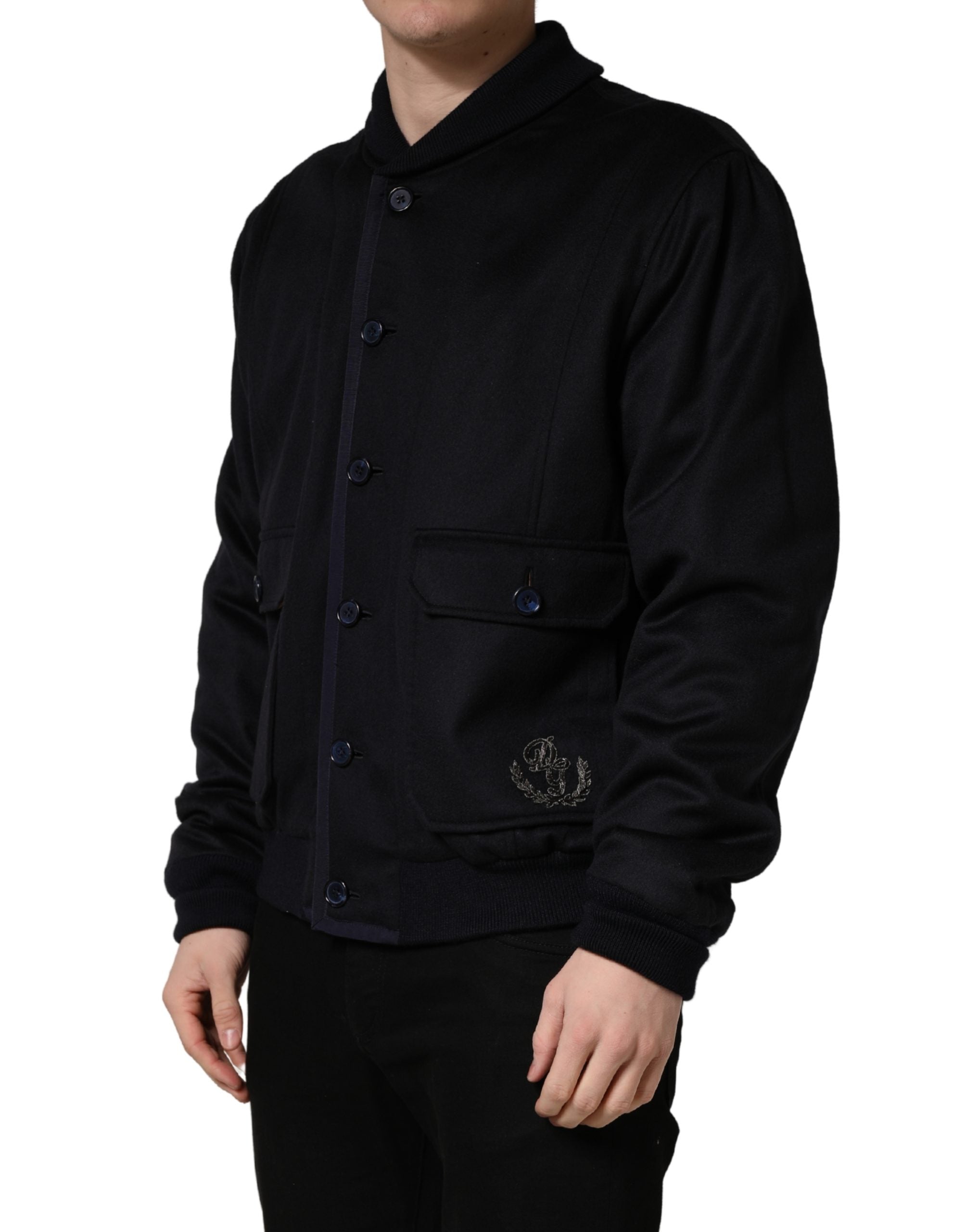 Dolce & Gabbana Black Cashmere Cardigan with Buttons-3