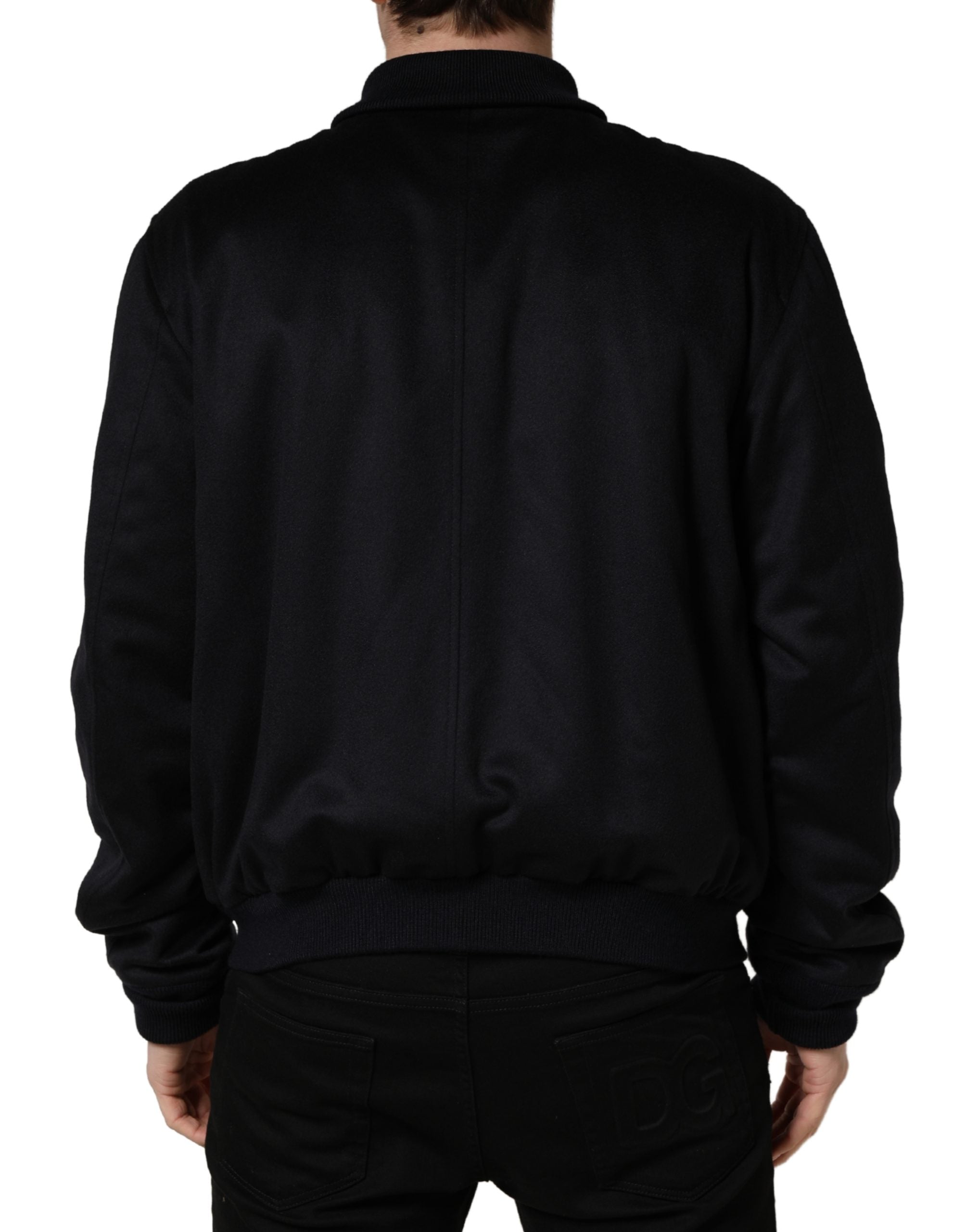 Dolce & Gabbana Black Cashmere Cardigan with Buttons-4