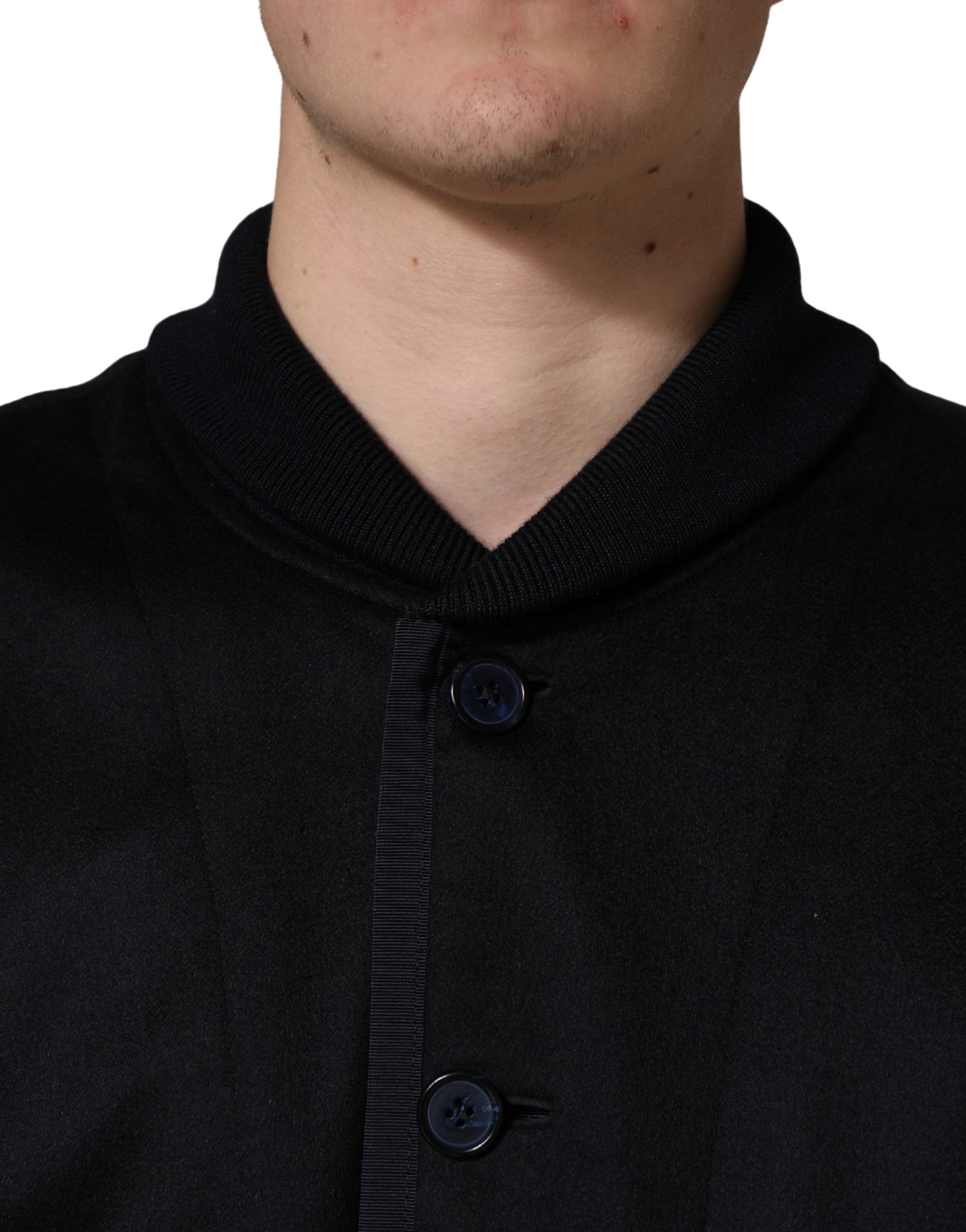 Dolce & Gabbana Black Cashmere Cardigan with Buttons-5