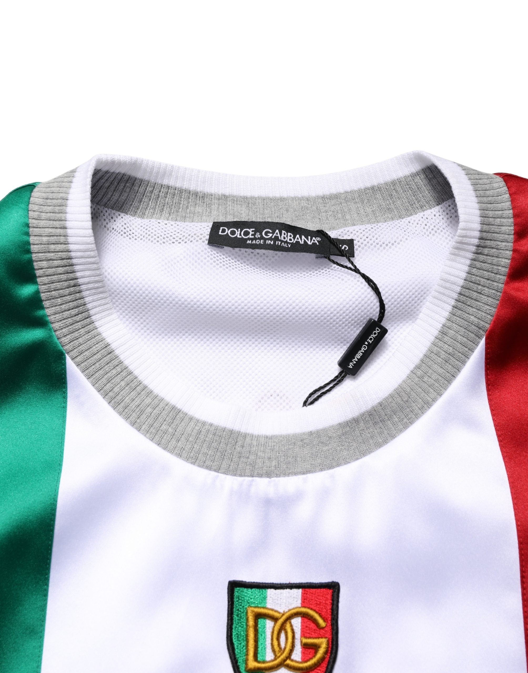 Dolce & Gabbana Multicolor Italia DG Logo Satin Tank Top-7