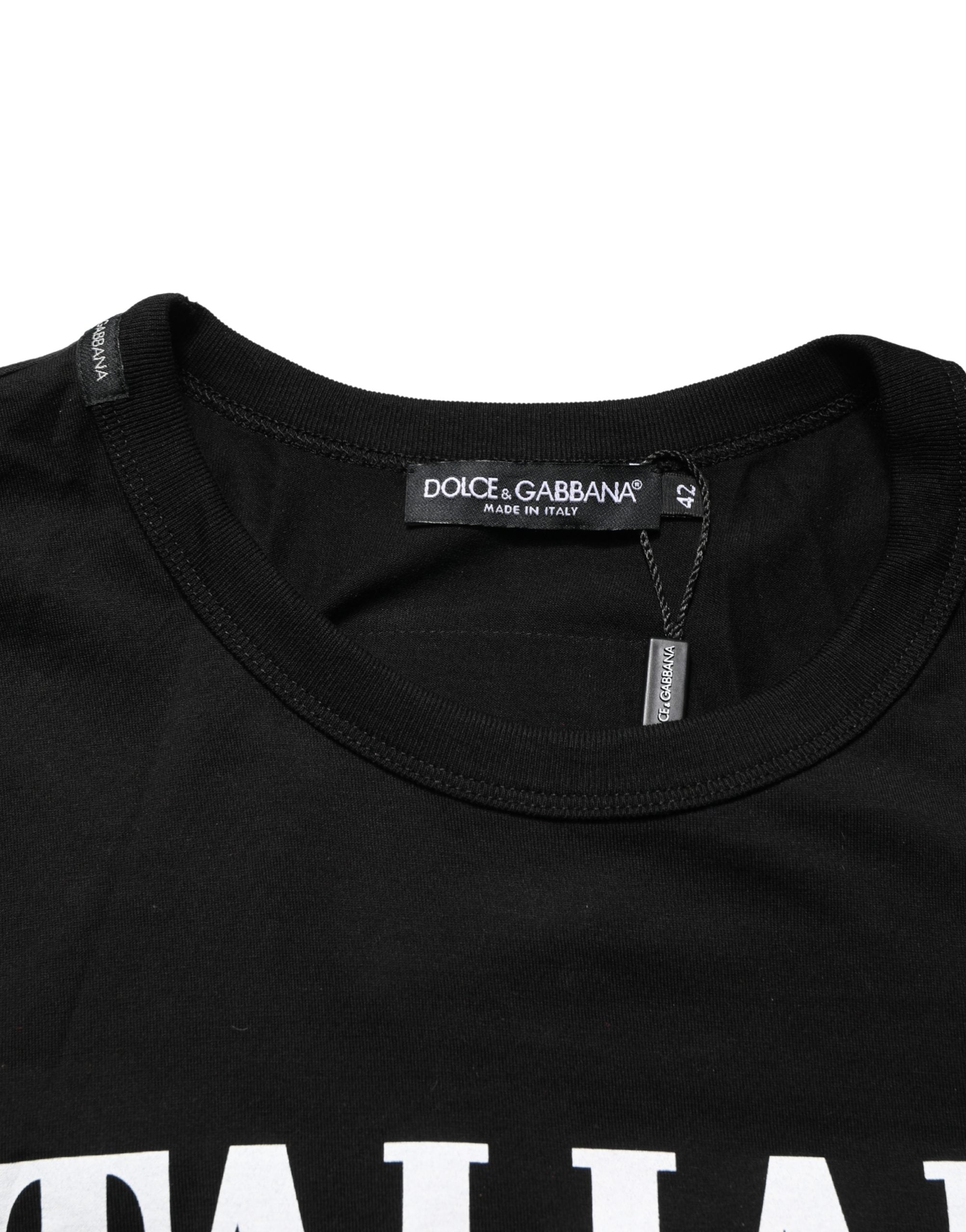 Dolce & Gabbana Men's Black "Italians Do It Better Camo Pocket" T-Shirt-7