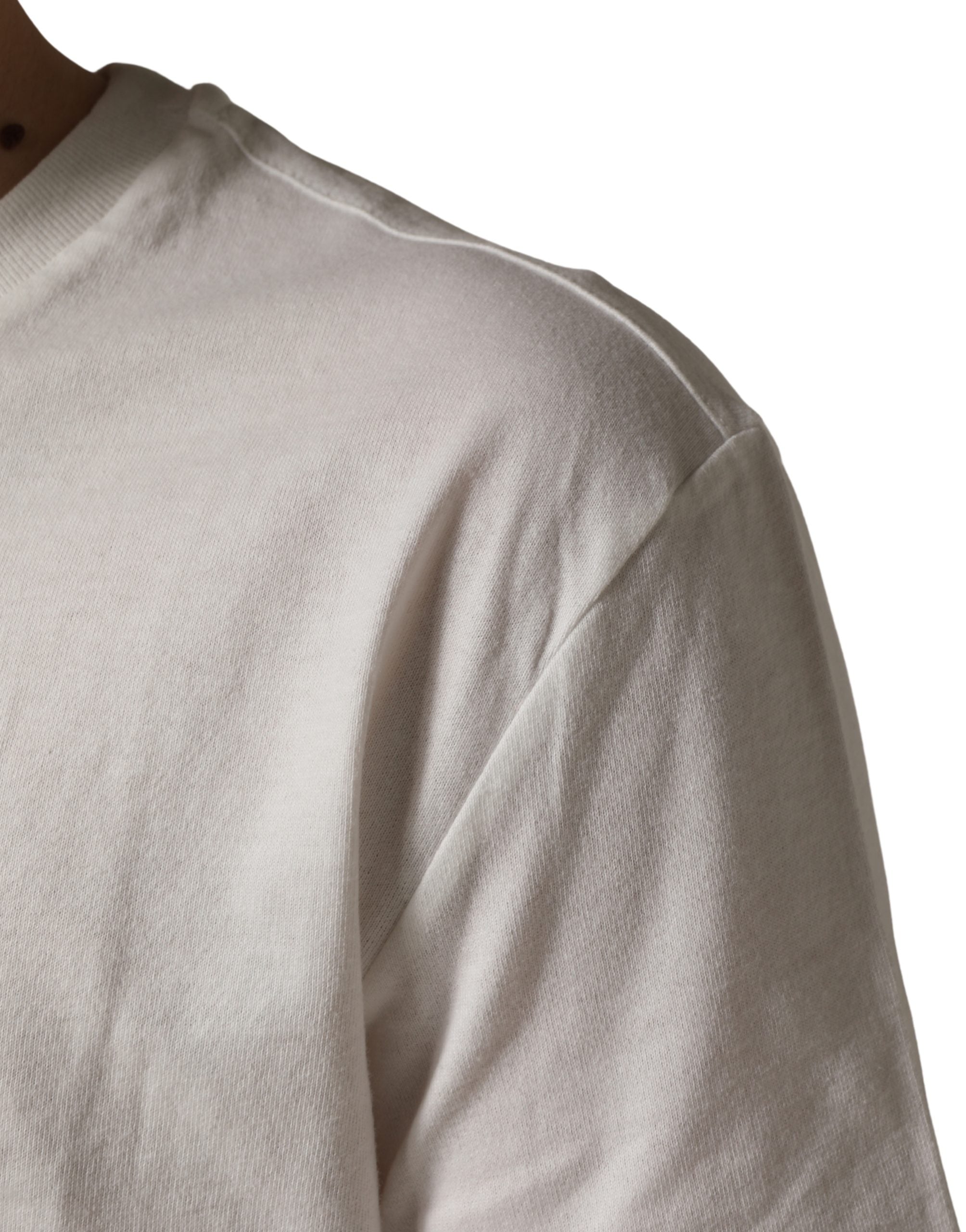 Dolce & Gabbana Weißes Baumwoll-T-Shirt mit Logo-Patch für Herren, Rundhalsausschnitt-6