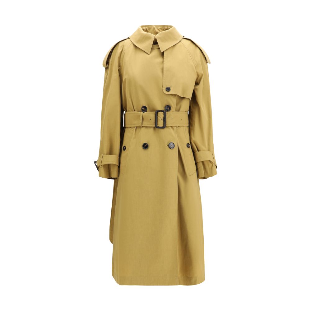 Burberry Beige Polyester Trench Coat-1