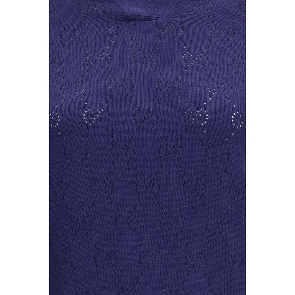 Gucci Blaues Seidenhemd-3