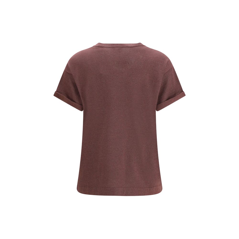 Brunello Cucinelli Bordeaux Nylon T-Shirt-2