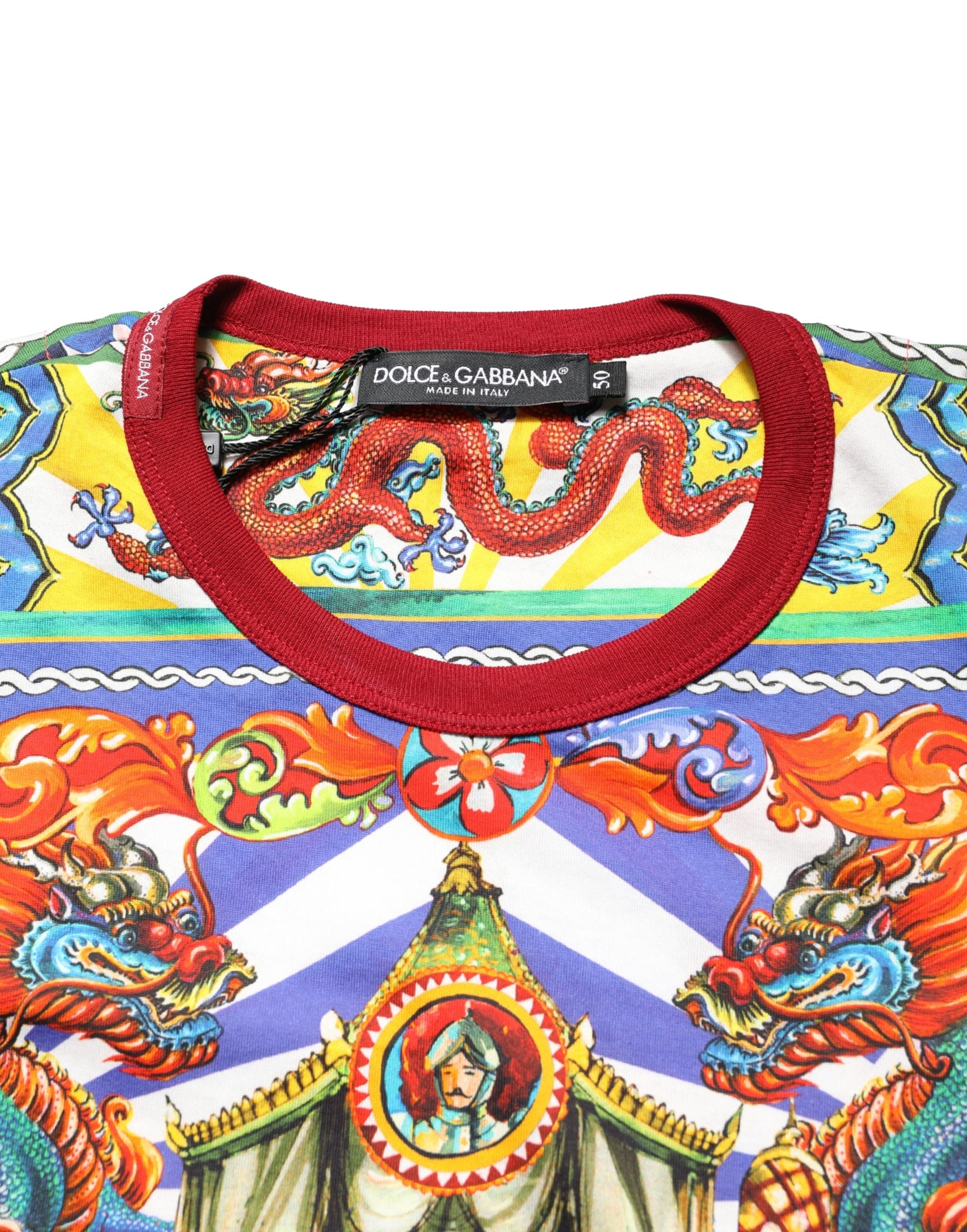 Dolce & Gabbana Multicolor Teatro Dei Pupi Men's Long Sleeve T-Shirt-7