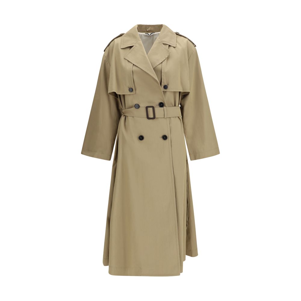 Max Mara Beige Cotton Trench Coat-1