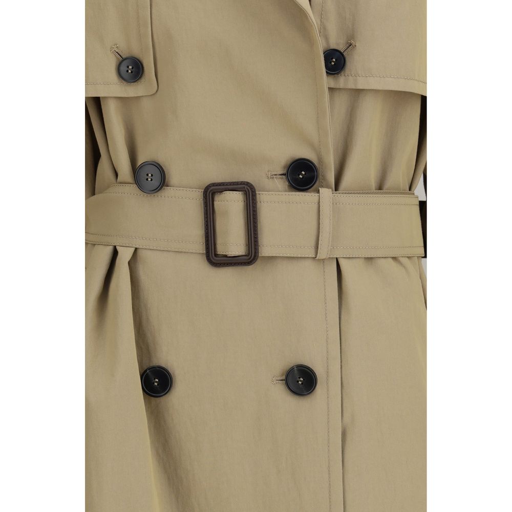 Max Mara Beige Cotton Trench Coat-3