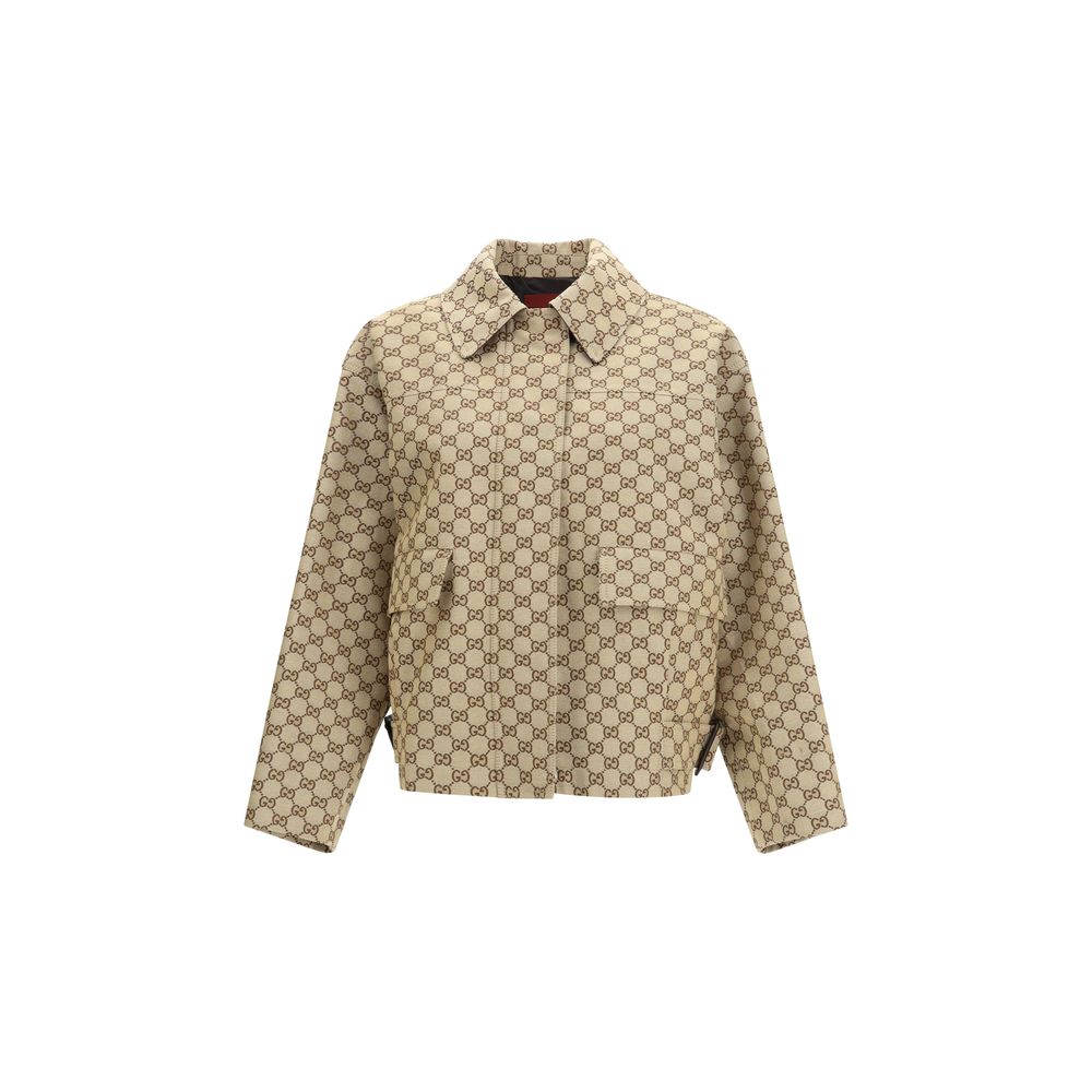 Gucci Beige Baumwoll Bomberjacke-1