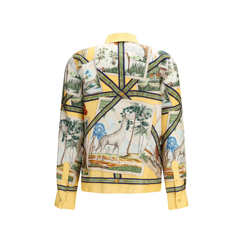 Gucci Zweifarbige Seidenmuster-Bluse-2