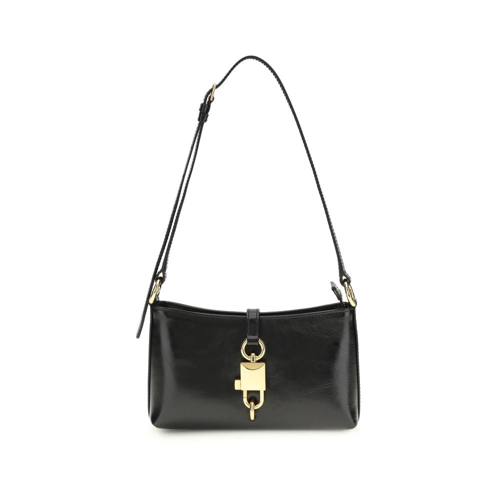 Dolce & Gabbana Schwarze Kalbsleder Bos Taurus Schultertasche-1