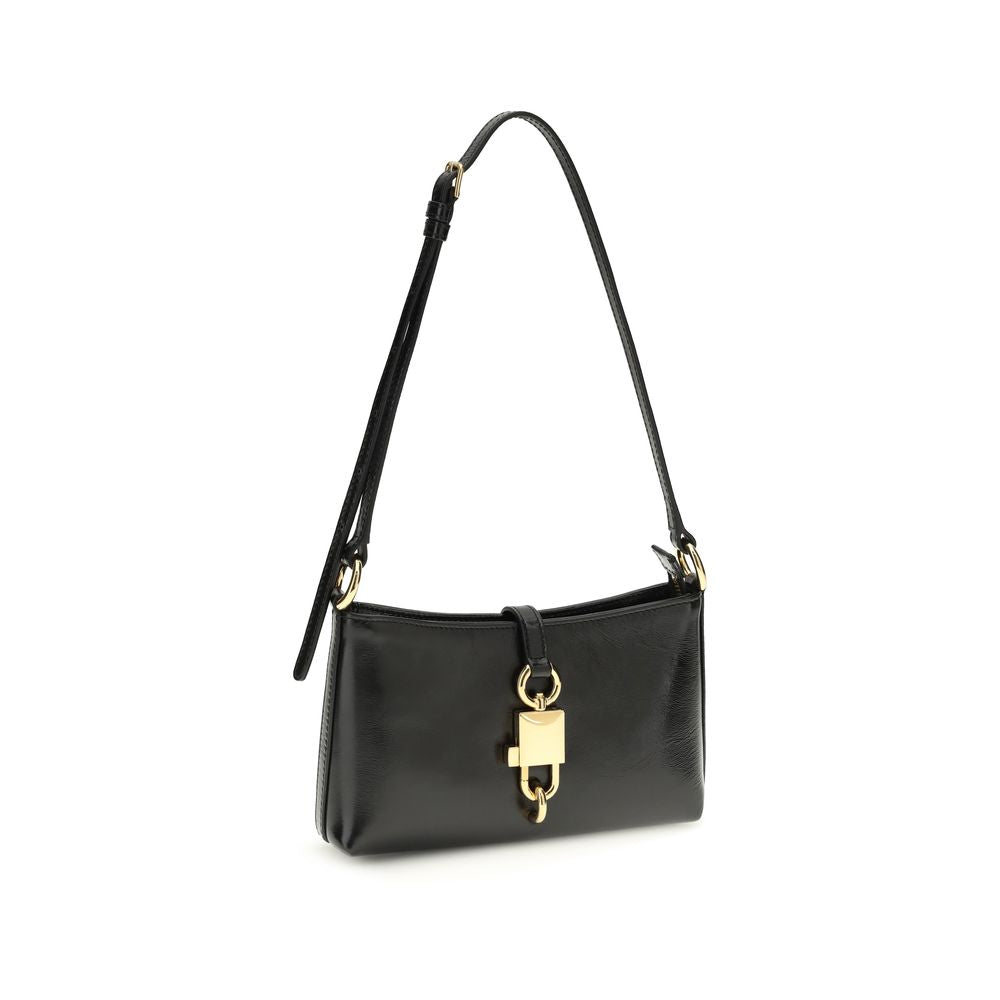 Dolce & Gabbana Schwarze Kalbsleder Bos Taurus Schultertasche-2