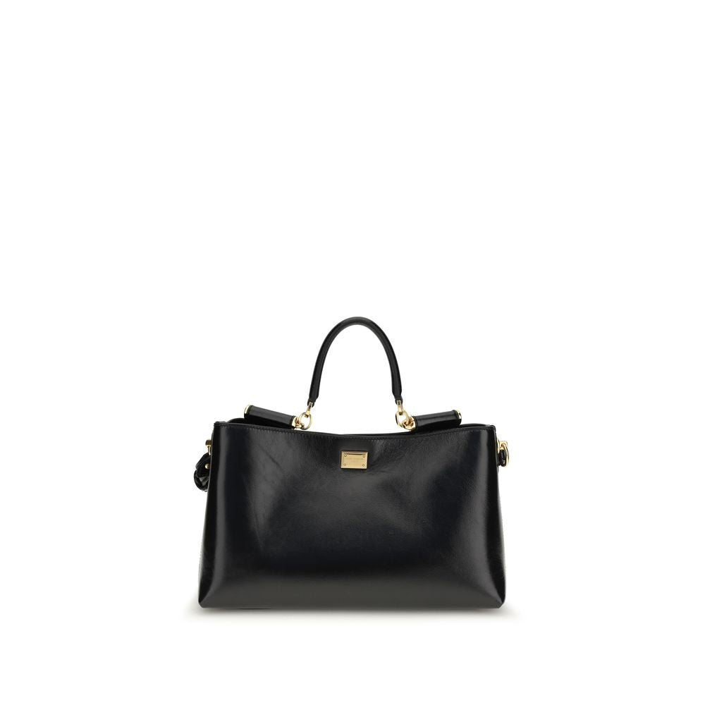 Dolce & Gabbana Black Calfskin Bos Taurus Handbag-1