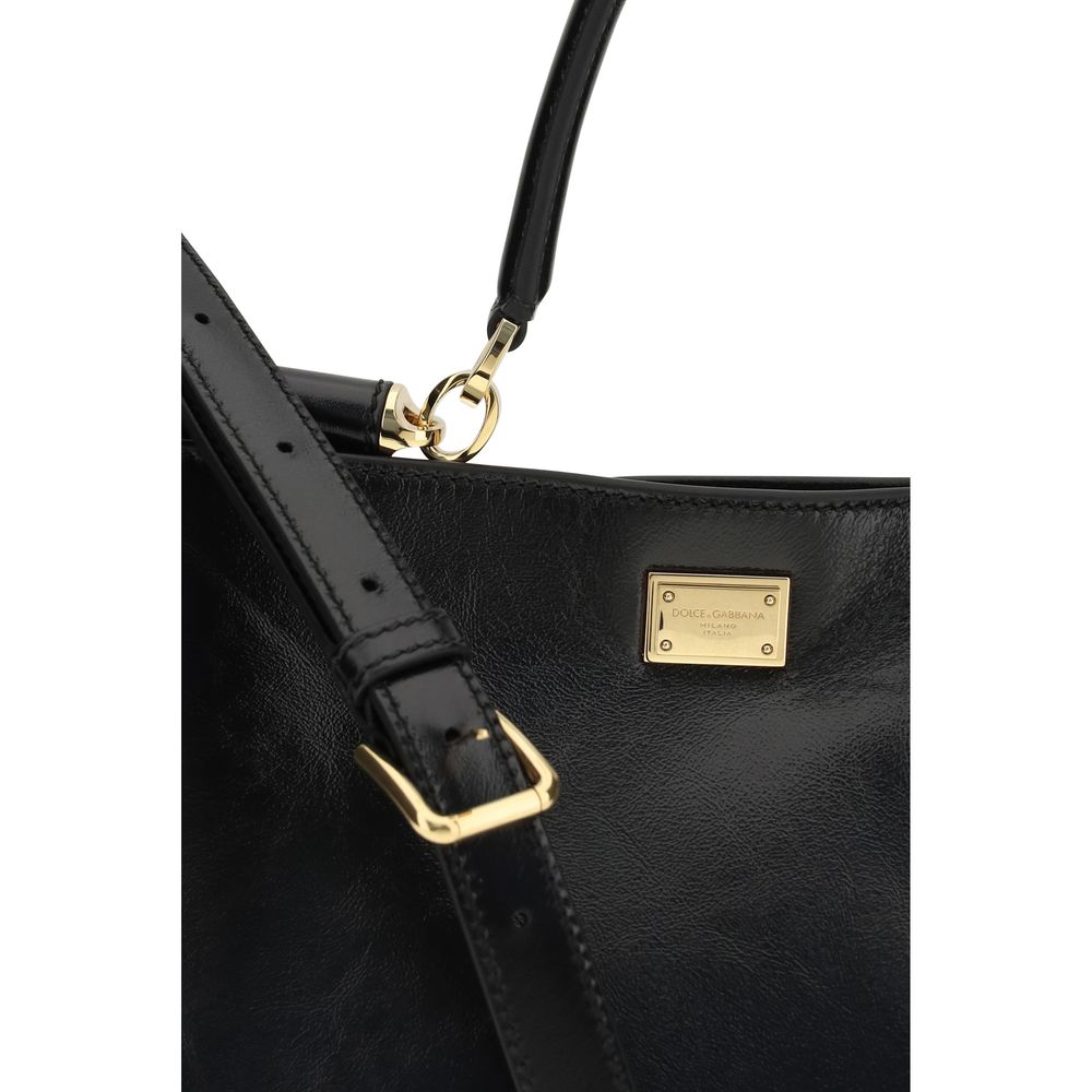 Dolce & Gabbana Black Calfskin Bos Taurus Handbag-4