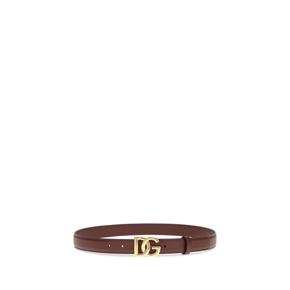 Dolce & Gabbana Bordeaux Calf Leather Bos Taurus Regular Belt-2