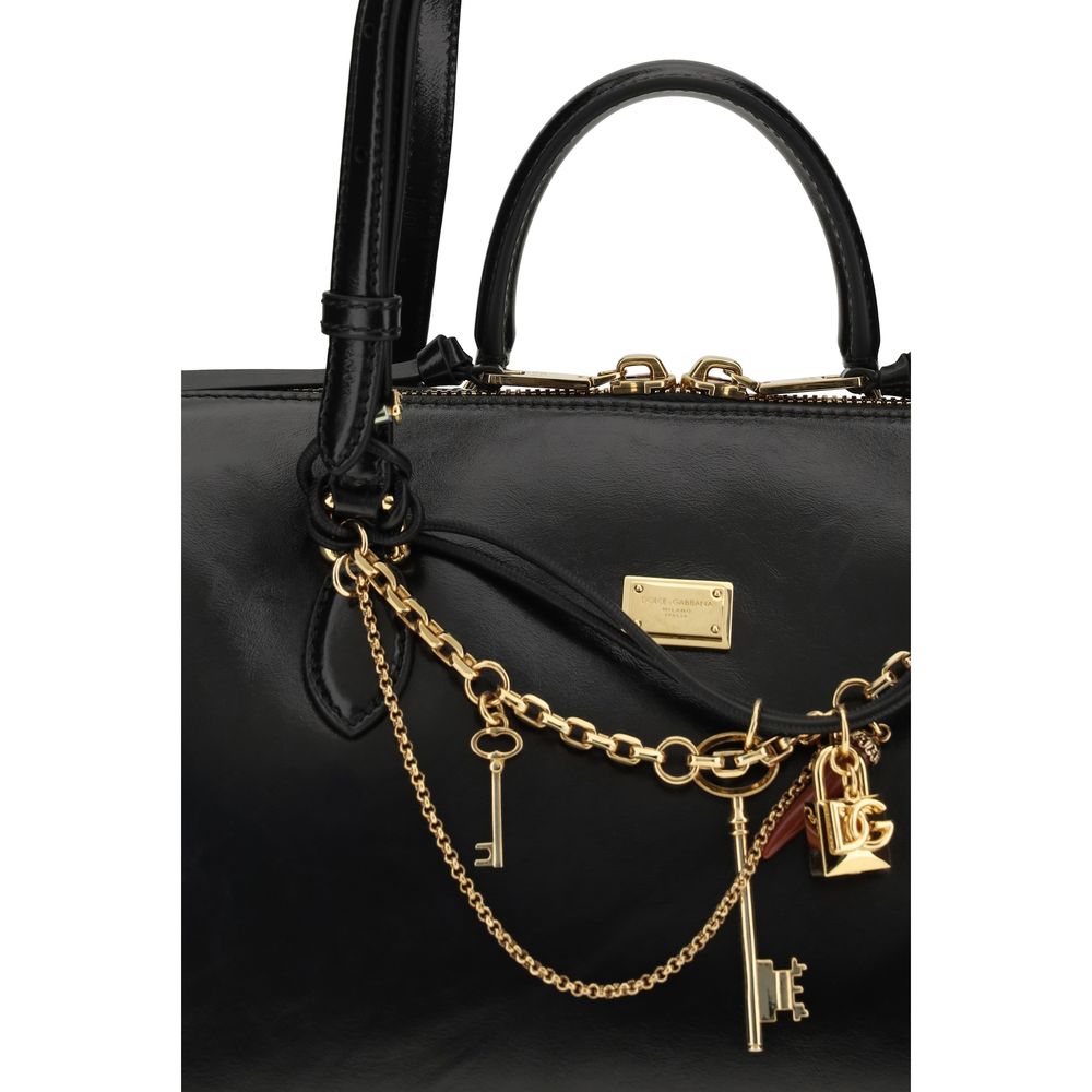 Dolce & Gabbana Black Calfskin Bos Taurus Shoulder Bag-4