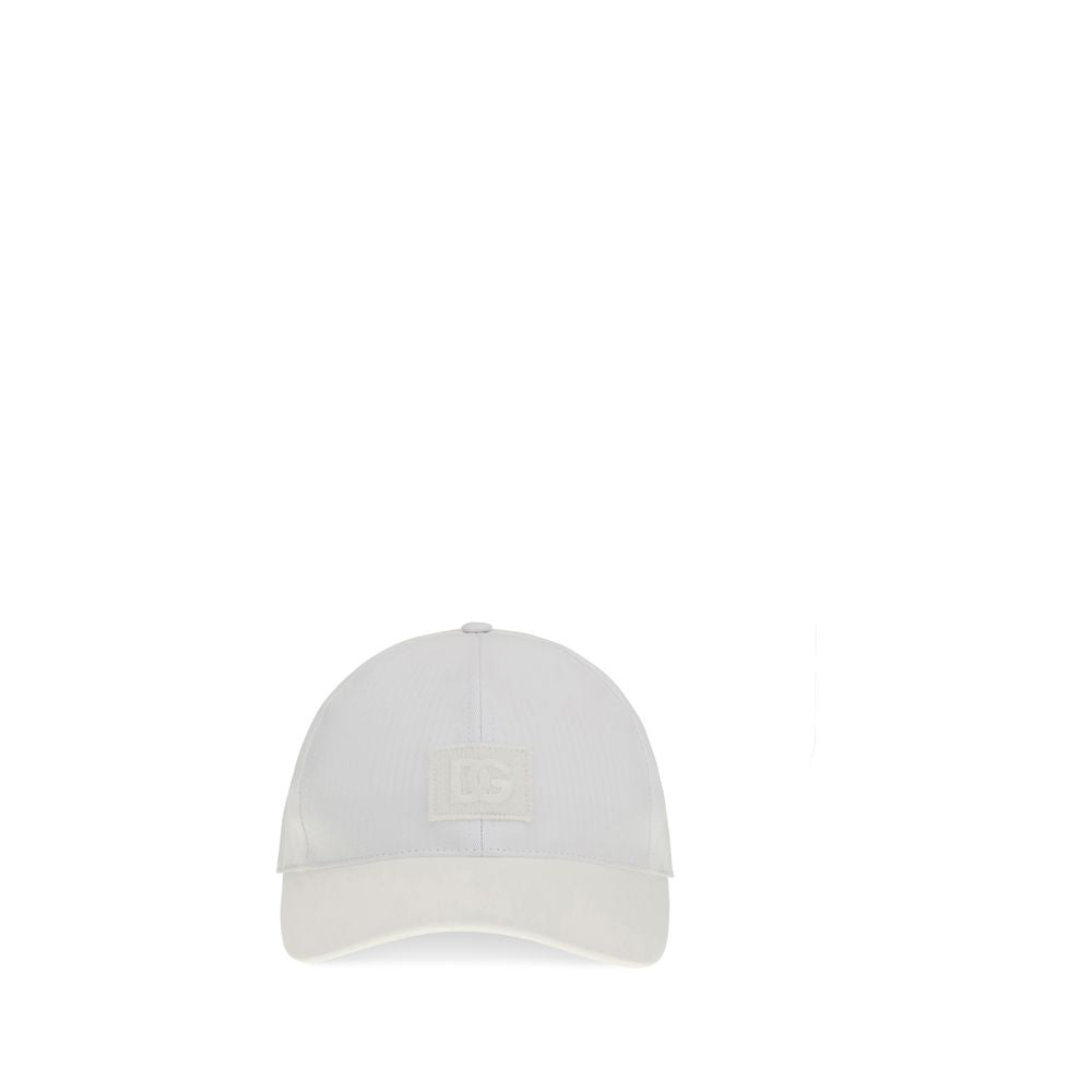 Dolce & Gabbana White Cotton Cap (Baseball Cap)-1