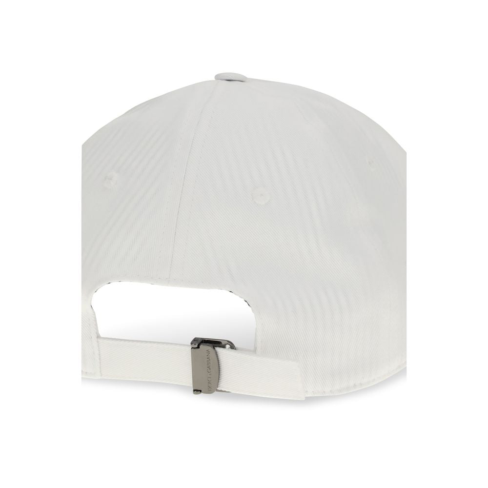 Dolce & Gabbana White Cotton Cap (Baseball Cap)-3