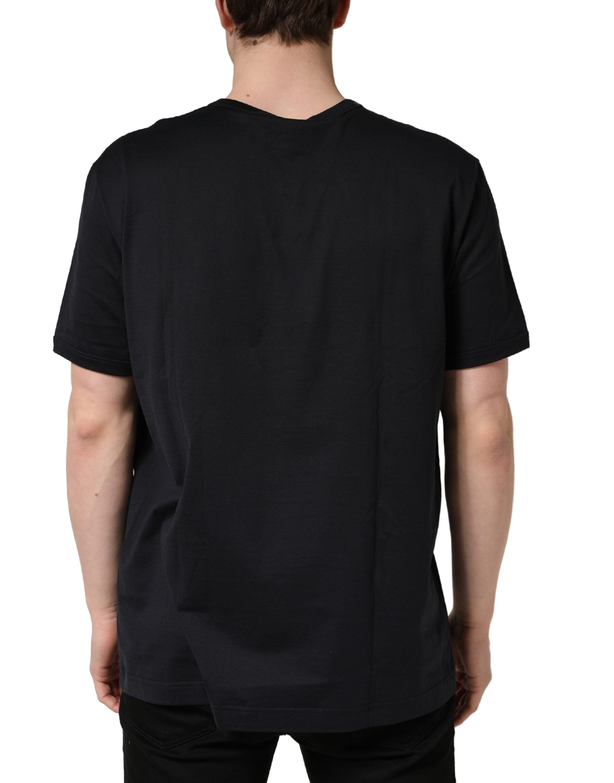 Dolce & Gabbana Black #DGFAMILY Patch Men's Crew Neck T-Shirt-4