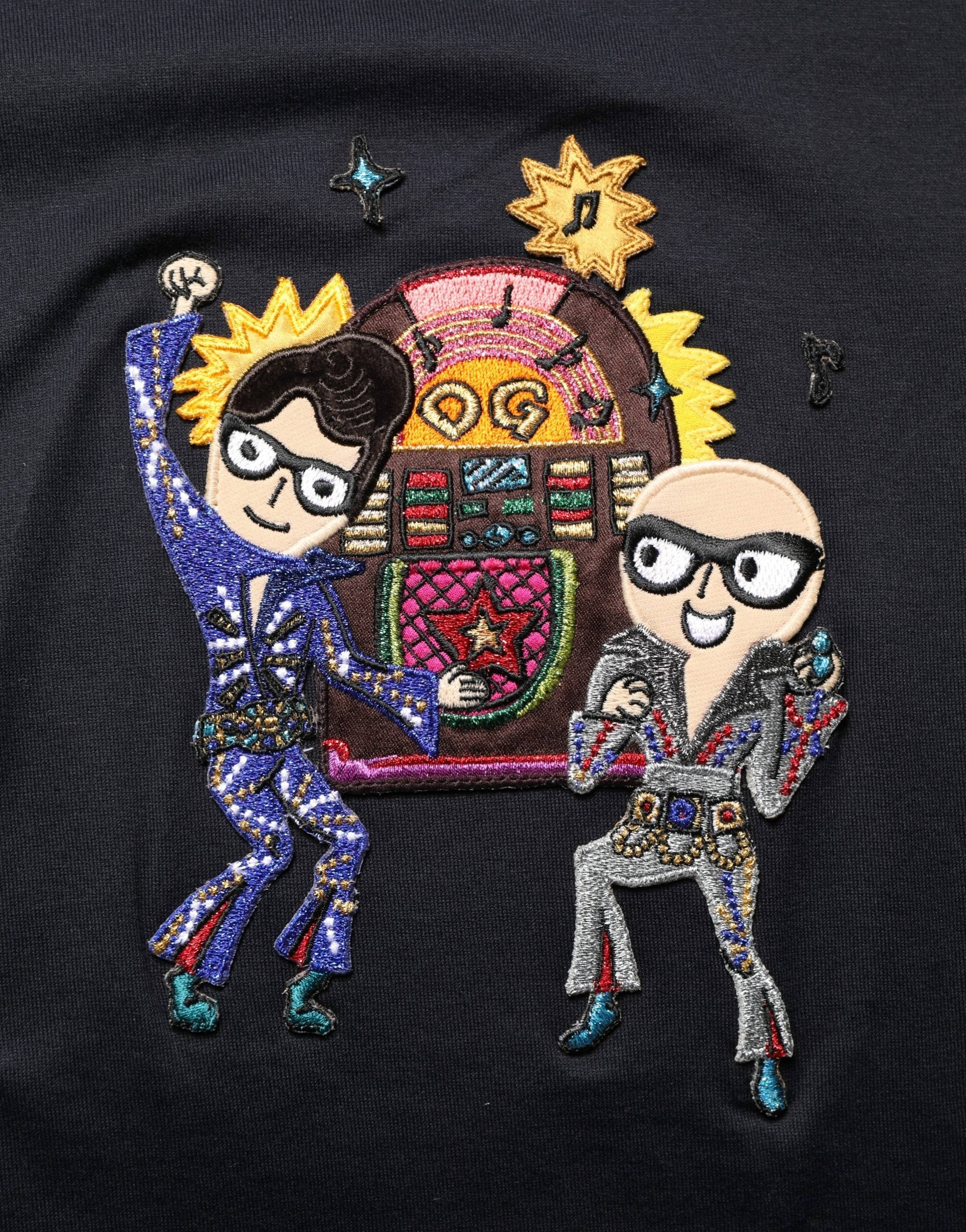 Dolce & Gabbana Black #DGFAMILY Patch Men's Crew Neck T-Shirt-8