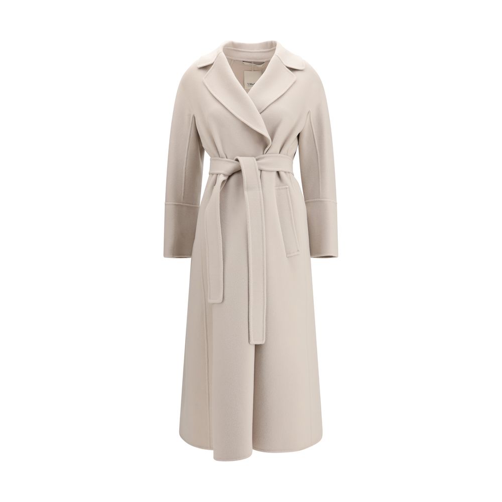 'S Max Mara Beige Fleece Wool Coat