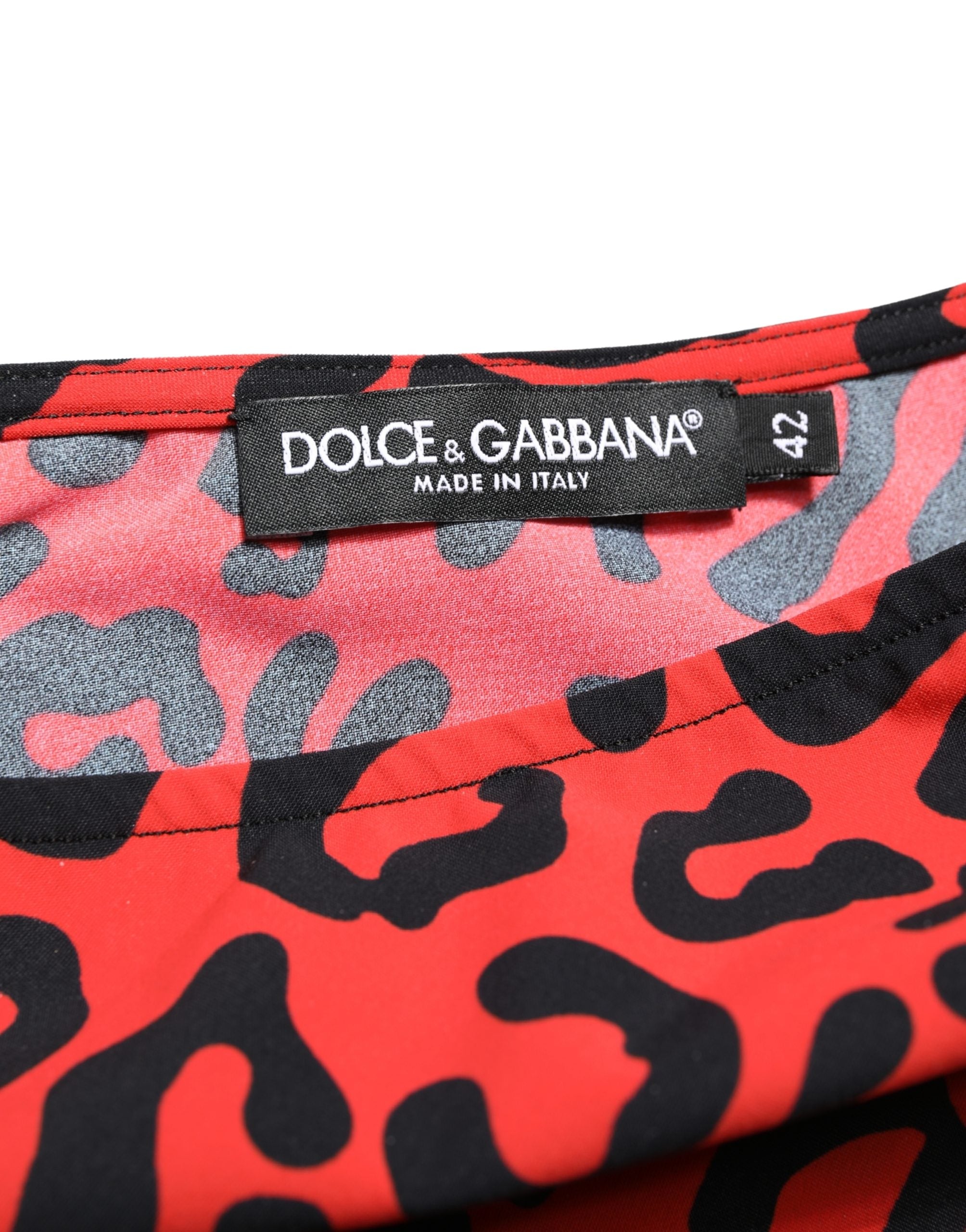 Dolce & Gabbana Jumpsuit aus schwarzem Nylon mit Leopardenmuster-8