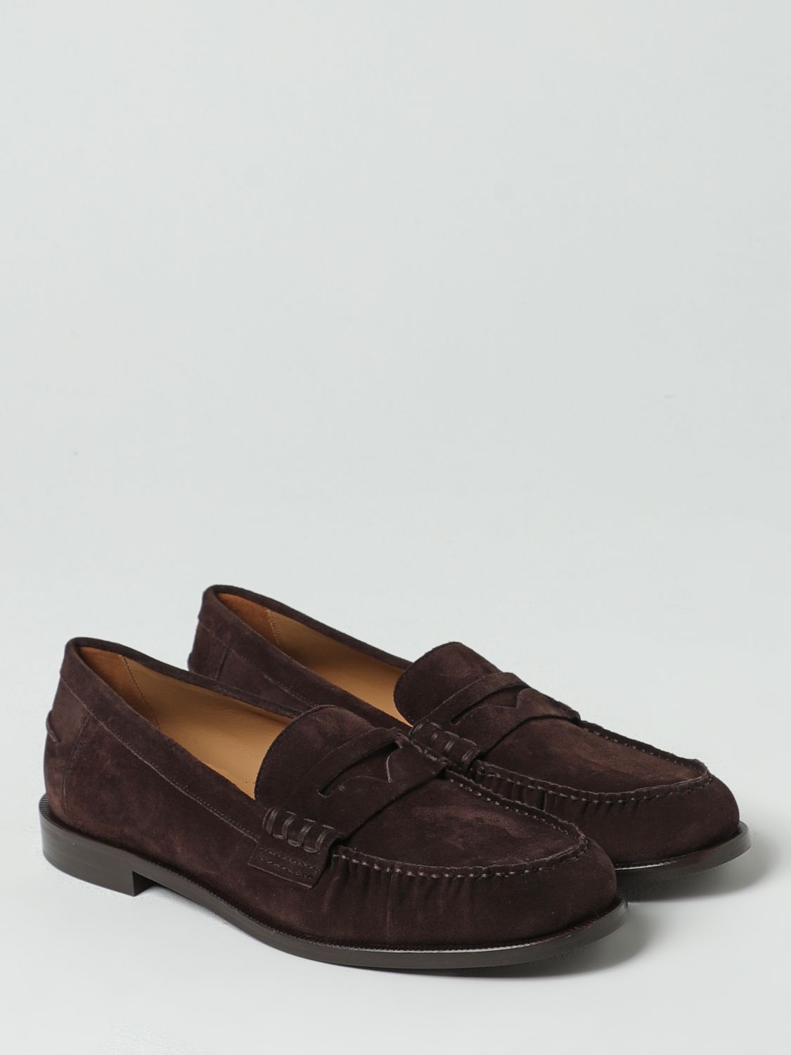 Emporio Armani Braune Mokassins aus Wildleder-2