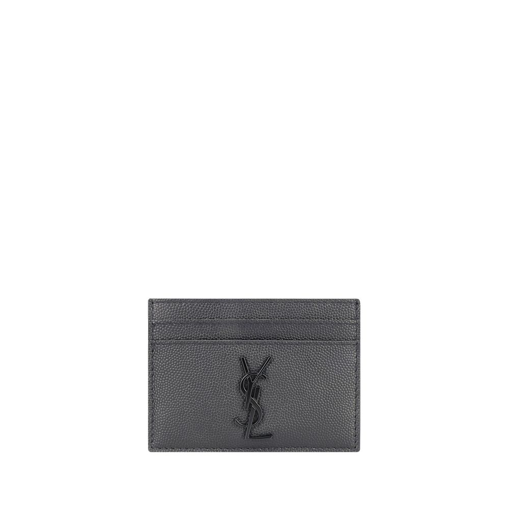 Saint Laurent Grey Calfskin Bos Taurus Wallet-1