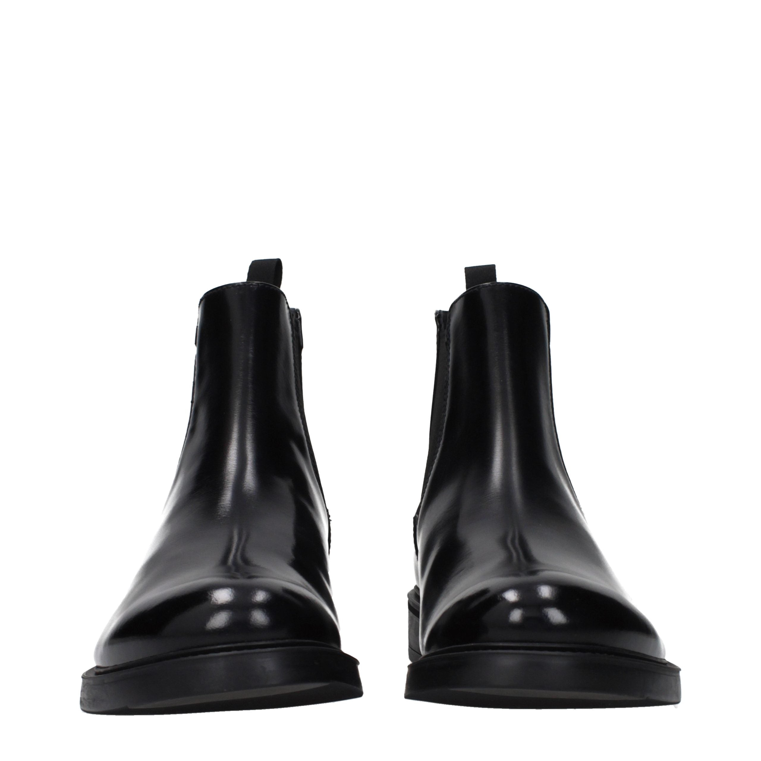 Prada Schwarze Leder-Stiefeletten-3