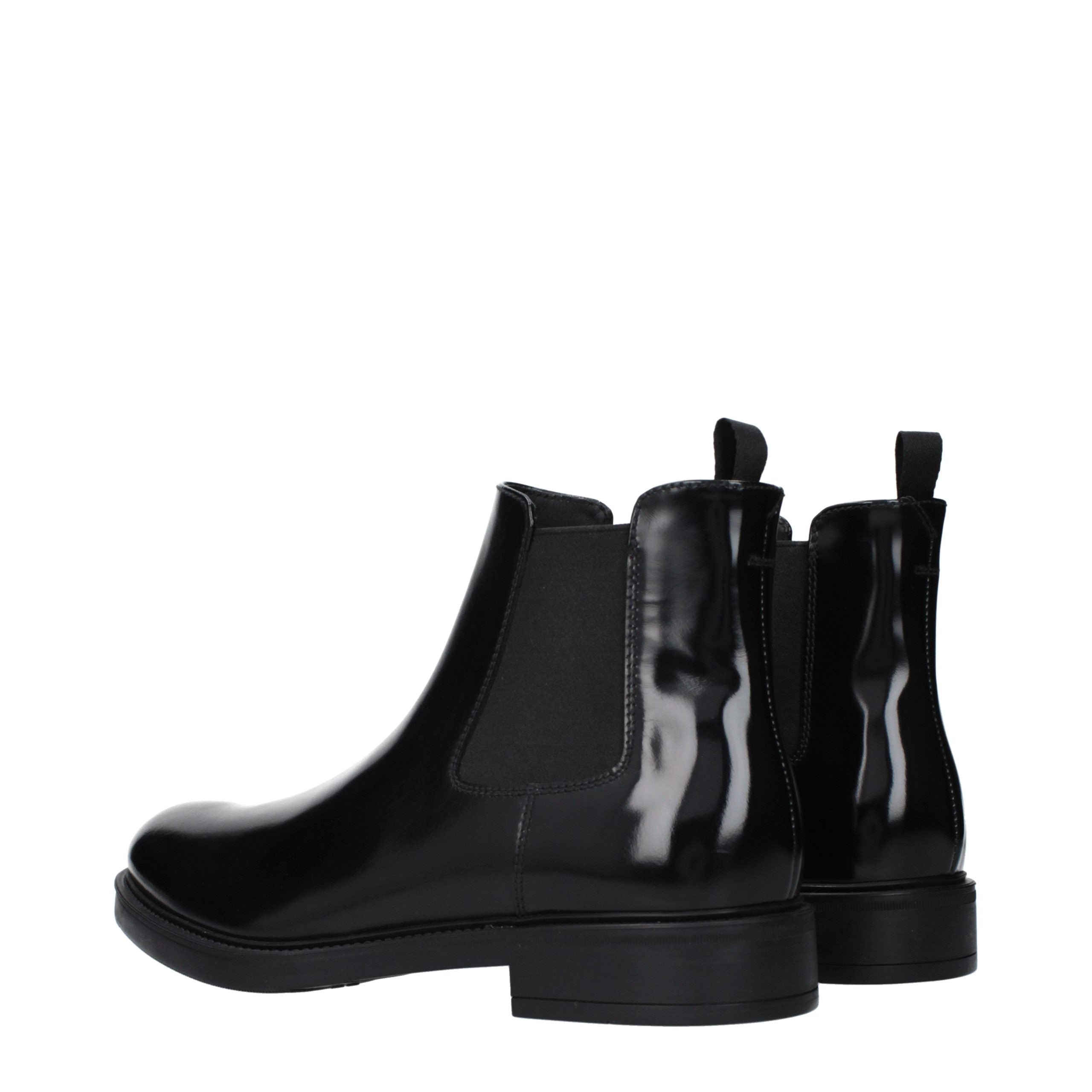 Prada Schwarze Leder-Stiefeletten-4
