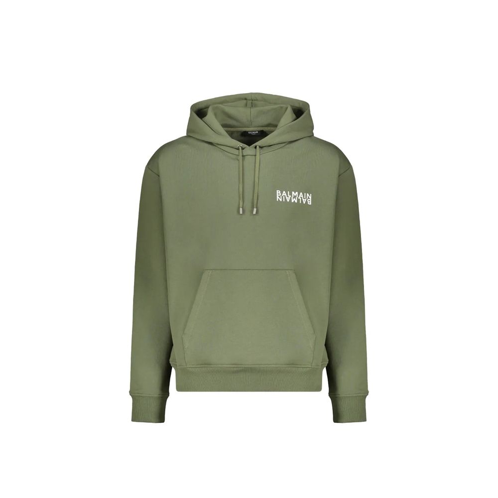 Balmain Zweifarbige Baumwollkapuzenjacke-1