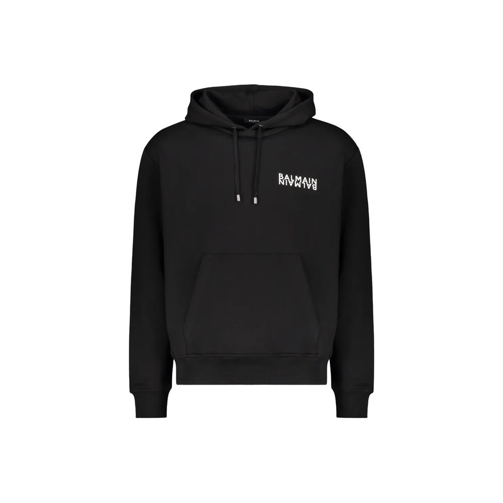 Balmain Schwarzer Baumwoll-Hoodie