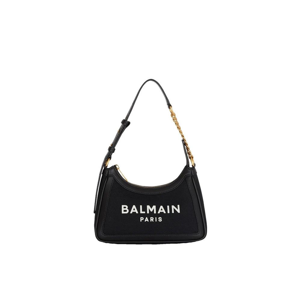 Balmain Schwarze Umhängetasche aus Baumwolle-1