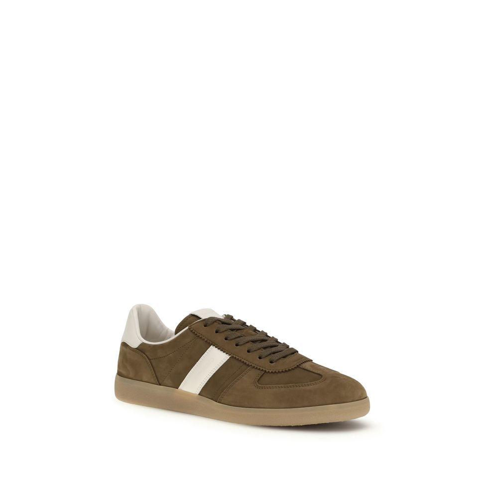 Tom Ford Braune Kalbsleder Bos Taurus Low-Top-Sneaker-2