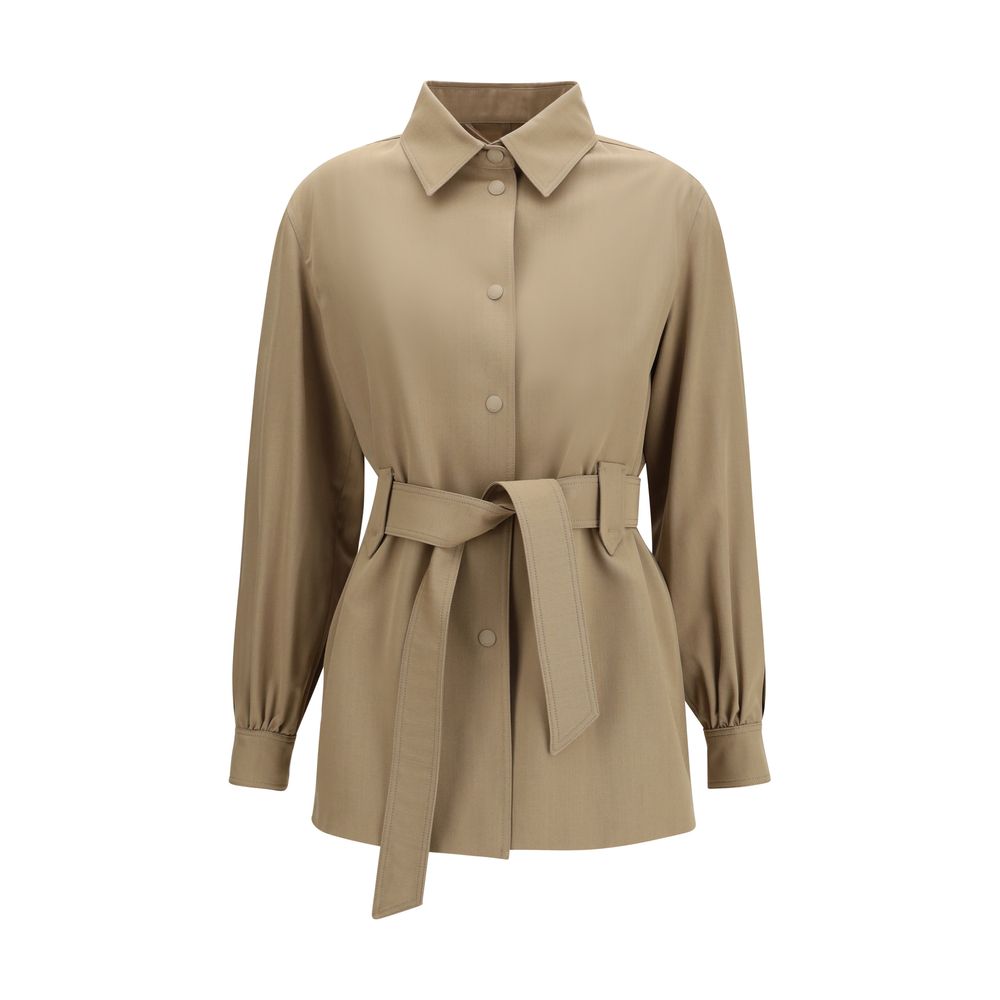 Max Mara Braune Lammwoll-Weste Aries Ärmellose Jacke-1